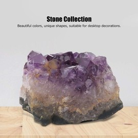 Beufee 2pcs Irregular Natural Amethyst Cluster, Amethyst Crystal Geode Cluster Specimen for Home Decor Cluster Specimen Stone for Crystals Healing Reiki Home Decoration