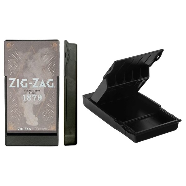 Zig-Zag - JPAQ Pre-Roll Case, Water, Smell and Child Resistant Storage Container, Holds 5 King Size Prerolls, Extra Compartment at The Bottom, Portable, Compact, Convenient Smoking Accessories (Grey)