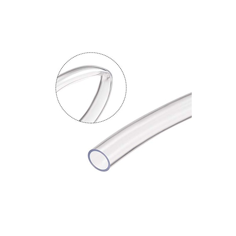 sourcing map PVC Clear Vinyl Tubing, Plastic Flexible Water Pipe