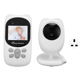 Video Baby Monitor 2.4in Display 2 Way Talk 150m Range Color Night Vision Baby Monitor Camera with Lullabies 100‑240V UK Plug