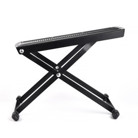 Rolabling Adjustable Pedicure Foot Rest Stand Beauty Footrest for Pedicures, Home Foot Spa, Nail Salon, Black, ABS Plastic, Stainless Steel, Foldable, Portable