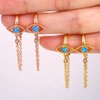 JIANGYUE Evil Eye Earrings Plated Hoop Earrings for Women with