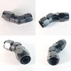 Lezalic オイルクーラー ホースエンド アダプター 45° 2個セット アルミ製 フィッティング AN4 AN6