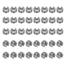 PATIKIL Self-Tapping Threaded Inserts, 40 Pcs M5 x M8 x 5mm 303 Stainless Steel Thread Adapter Reducer Slotted Screw Repair Inserts Nuts Sleeve