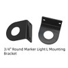 Aizhuer Replacement 3/4" Round Marker Light L Mounting Bracket Black