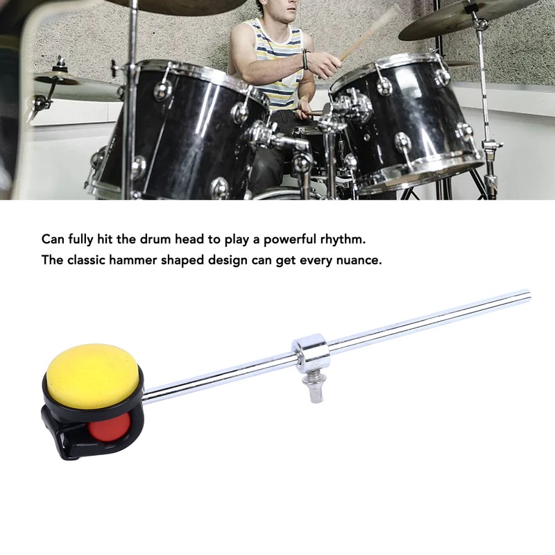 Drum Beater Pedal Mallet Silicone Head Percussion Instrument Accessory for
