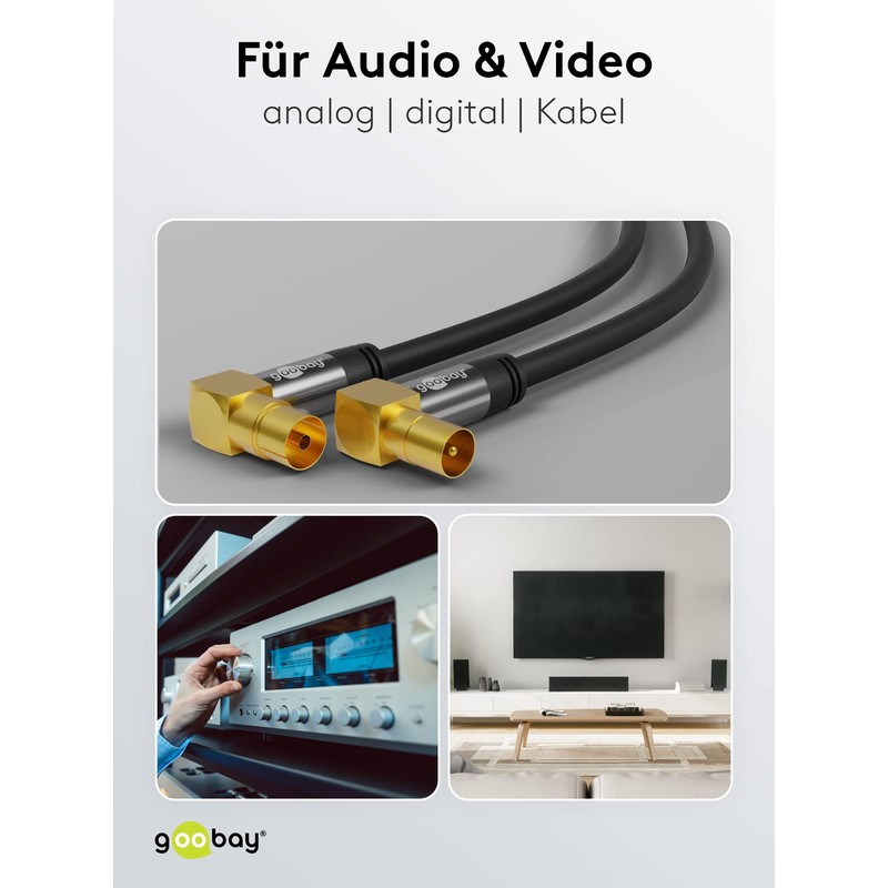 Goobay TV Antennenkabel 90 St/Bu SW 10