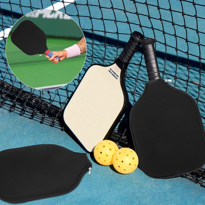 BEANPRECOY 2Pcs Neoprene Pickleball Paddle Covers (8.27 x 11.02 inch)