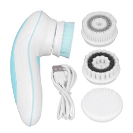 Electric Facial Cleansing Brush with 4 Brushes, Rechargeable, Waterproof Face Cleaner for Gentle and Effective Skincare
