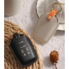 Hontumax Premium Leather 6-Button Key Fob Cover Case for Toyota