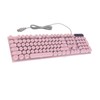 Gaming Keyboard USB Round 104 Keycaps Backlit Ergonomic Fodable Feet