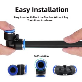 FORNAX Air Line Kit with14-Piece Air Push To Connect Kit, 100ft 1/2 inch OD Nylon Tubing, Air Piping System Industrial Type Quick Connect Coupler and Plug
