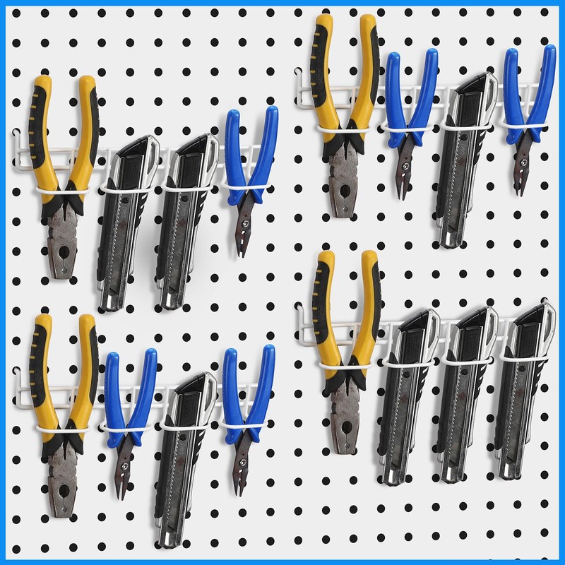 Coume 4 Pieces Pegboard Screwdriver Holders, Stainless Steel Pegboard Pliers