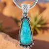 Turquoise Pendant Necklace Sterling Silver 925 (Sterling Silver Pendant with