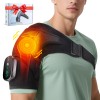 US USB Rechargeable Shoulder Brace Massage Belt Electric Heating Vibration