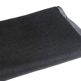 Flushbay Speaker Grill Cloth Linen Single Layer Speaker Fabric Protective Dustproof Mesh Cloth Stereo Fabric Replacement for Home Stage Speakers, Media Cabinet, KTV Box (Black, 50 * 146cm)