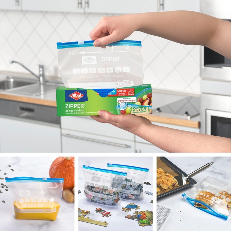 ALBAL Zipper Staubsaugerbeutel Mehrzweck – 8 Staubsaugerbeutel