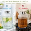 1 Gallon Circular Glass Pitcher with Lid, Round Teapot with