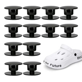 ZYBHMJE 12 Pcs Screw Rivet Black Rivets Black Screw Rivets Hole Plastic Push in Rivets Fastener Wristband Charm Backs(Black)