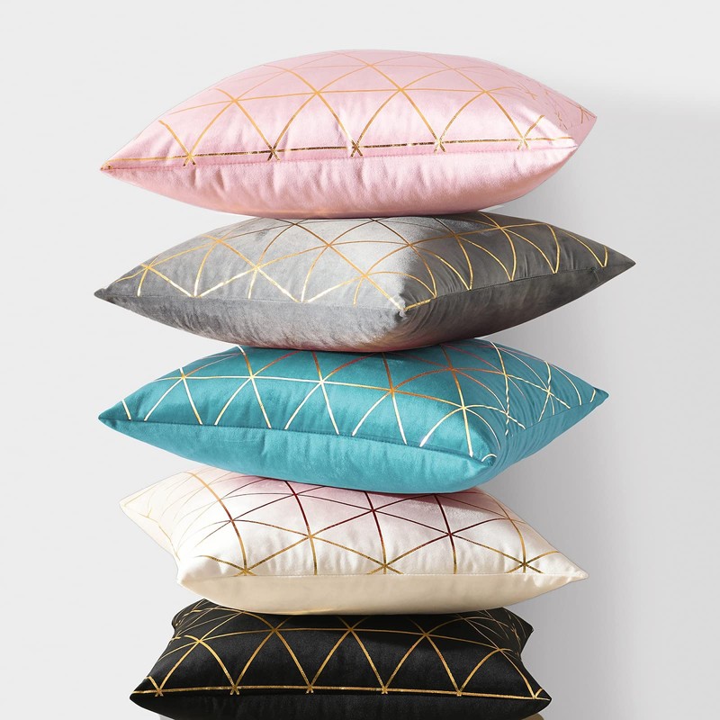 NordECO HOME Pack of 2 Throw Pillow Covers Cases -