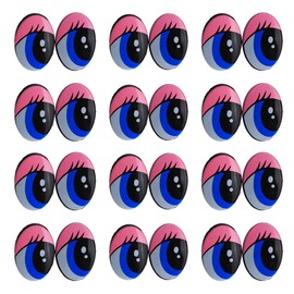 50Pairs/100PCS Needle Type Eyes Ball,Plastic Safety Eyes,Eyes Colorful Beans for Needle Felting Material Kit DIY Accessories Black Beans,Puppets Dolls Crafts