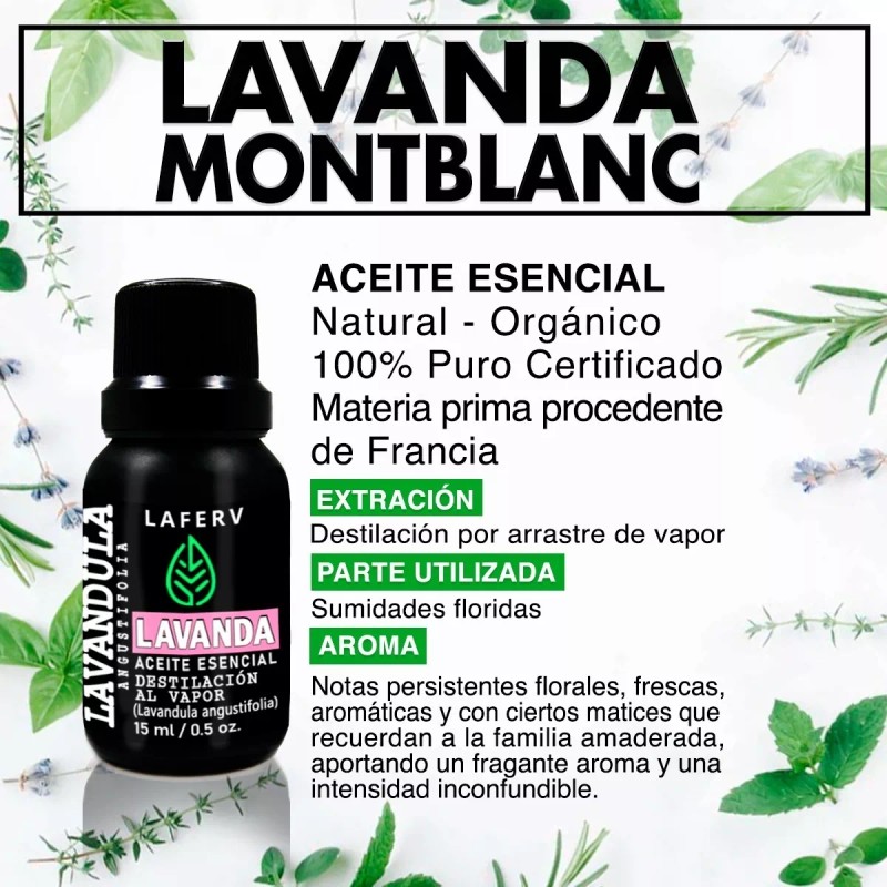 Laferv 4 Piezas De Aceite Esencial Orgánico Lavanda 15 Ml