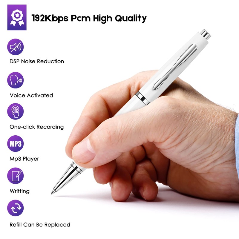 AUTENS 32GB Digital Voice Recorder Pen Portable Voice Activated Recorder