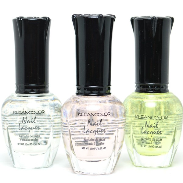 3 KLEANCOLOR TOP COAT HARDENER CALCIUM NAIL POLISH LACQUER FULL BOTTLE 3TOP + FREE EARRING