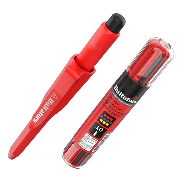 Hultafors Professional deep hole marker set incl. 10 refills (red,