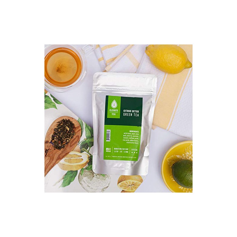 Elevate Tea Citrus Detox Tea - Loose Leaf Green Tea.