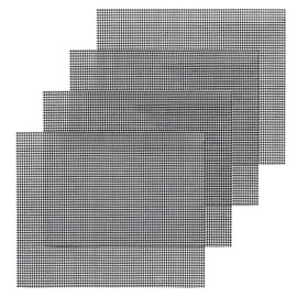 4 Grill Mats Set, 42 x 36 cm, Teflon Mesh Grill Mat, Non-Stick Reusable, BBQ Grill Mat for Gas Grill, Charcoal, Electric Grill