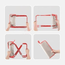 JCBCKJ Portable Chair，Collapsible Stool,Lightweight Portable Stool for Adults, Holds Up to 330LBS, Ideal for Camping, Hiking, Outdoors, and Events (Red)