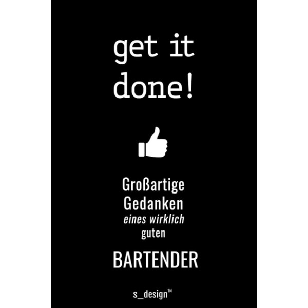 Notizbuch für Bartender: Originelle Geschenk-Idee [120 Seiten liniertes blanko Papier]