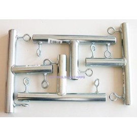 Golden Valley Tools & Tarps 4pc - 3 Way T Shaped 3/4" Canopy Fitting (FTA) - Fits 3/4" EMT Pipe That has an Outer Diameter of 15/16"