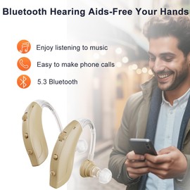 Hearing Aids for Seniors, 16 Channels Hearing Aids Rechargeable BTE Behind-the-Ear Hearing Amplifiers with Noise Cancelling, Fit Both Ear