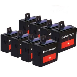 Univerayo Solar Nocturnal Animal Repeller Predator Control Light Deer Repellent Devices Coyote Deterrent Repel Rabbit Skunk Fox Raccoon for Garden Yard Chicken Coop 8 Pack