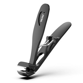 BEZOX Angled Head Toe Nail Clippers for Thick Nails – Straight Blade Toenails Clipper for Seniors, Ergonomic Nail Cutters with Catcher, Heavy-Duty Nai