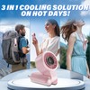 U UZOPI Portable Handheld Fan, 3-in-1 Foldable Mini Personal Desk