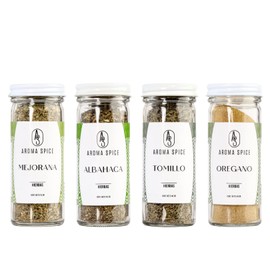 Aroma Spice | KIT de Sazonadores Gourmet Italian Collection | Finas Hierbas para el Sabor de la Cocina Italiana | 4 Piezas