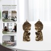 ledmomo Mini Buddha Statue Figurine, 2 Pieces Brass Figurine, Shakyamuni