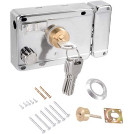 XMHF Home Safety Vertical Keyway Cylinder Deadbolt Rim Lock Set Exterior Door Anti-Theft Door Locks