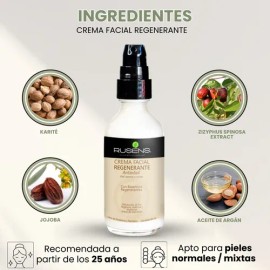 Crema Facial Regenerante Rusens Antiedad 25+ 100% Natural
