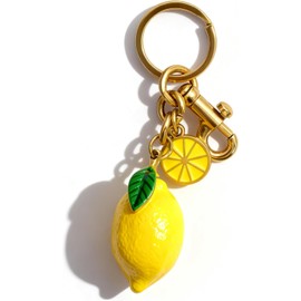 Bolsa de frutas con dije para llavero, accesorio de cartera, regalo para mujer Resina sólida con sensación sustancial, acabado brillante suave. Cierre seguro para bolsos, bolsos, llaves.