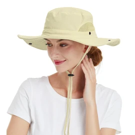 Wmcaps Sun Hat Men's Outdoor Safari Hat Women Wide Brim Summer Hat Men Foldable Hiking Hat Boonie Hat Sun Protection Hat Bush Hat Fishing Hat Garden Hat, beige