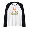Hamster Easter Egg Hunt Bunny Ear Hamster Happy Easter Raglan