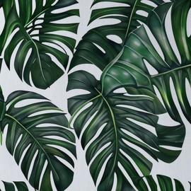 CafePress Monstera Leaves Pattern 13"x13" Reusable Grocery Shopping Sling Tote Bag