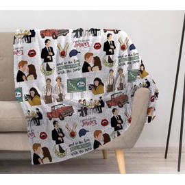 Allenjoy MHunter Movie Edw Vampire Romance Blanket 57"x50" - Soft Warm Throw Blankets for Couch Bed Living Room Home Office Bedroom Decor, Gifts for Women Girls Teens Fans Daughter, Durable Washable