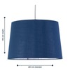 Navy Blue Fabric with Silver Inner Easy Fit Light Shade/Lampshade