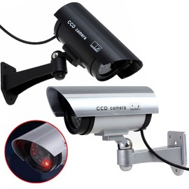 Security CCD Type Fake Camera Dummy Surveillance Camera CCTV Silver 2ea