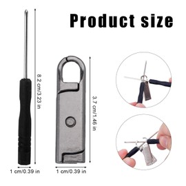 12pcs Zipper Pull Replacements, Detachable Metal Zipper Tabs Replacement Extender Pull Head Repair for Luggage Clothing Backpack Jacket Pants Boots Tent (4 Colors)